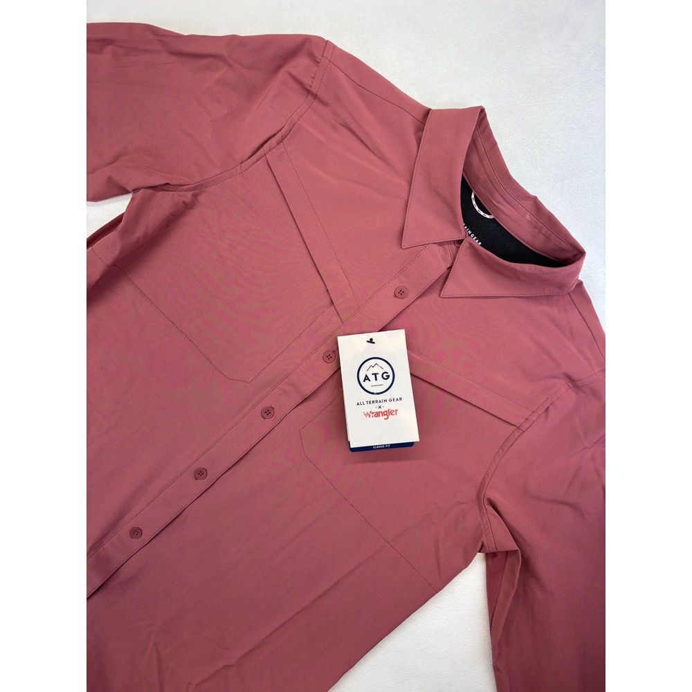 Wrangler ATG X All Terrain Gear Shirt Women's Medium‎ Button Western Mauve New - Picture 3 of 12